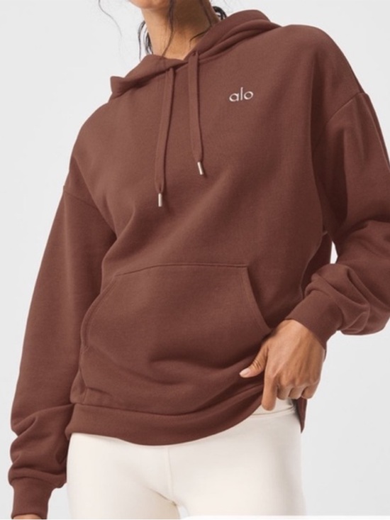 ALO Yoga Tops - ALO Yoga accolade Hoodie in chestnut sz S #V1